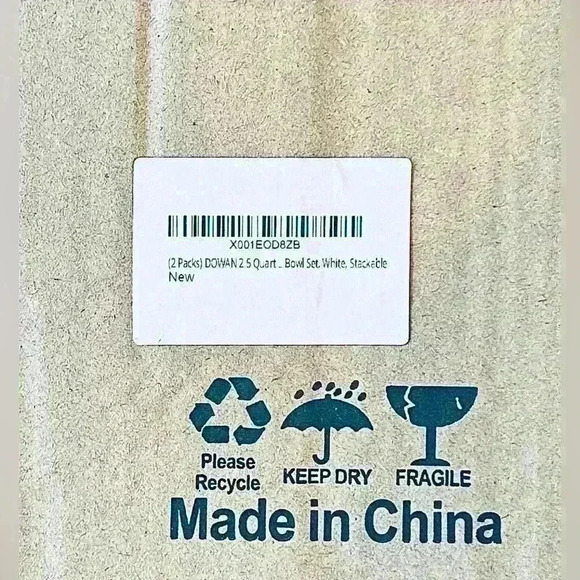 NIB/NWT: DOWAN Holiday Centerpiece Serving Bowls, 9.5” White Ceramic, 2 pack. - Picture 2 of 13